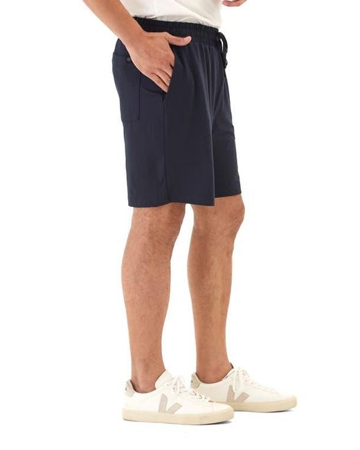 Threads For Thought Blue Quill Jersey Drawstring Shorts for men
