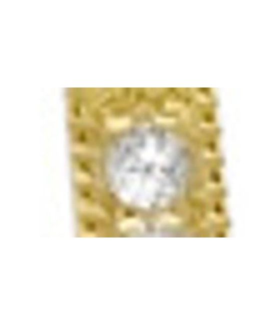 SAVVY CIE JEWELS Metallic 18K Vermeil Linear Cz Drop Earrings