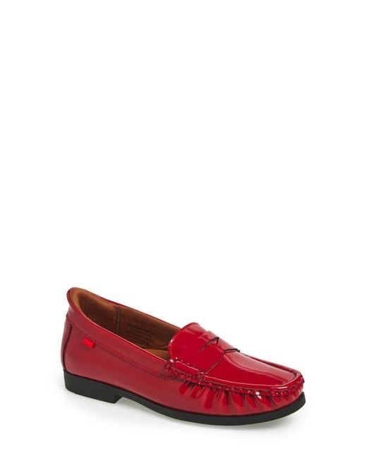Marc Joseph New York Red Brightwater Ave Patent Penny Loafer