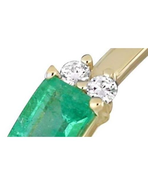 Bony Levy Blue El Mar Emerald & Diamond Stackable Ring