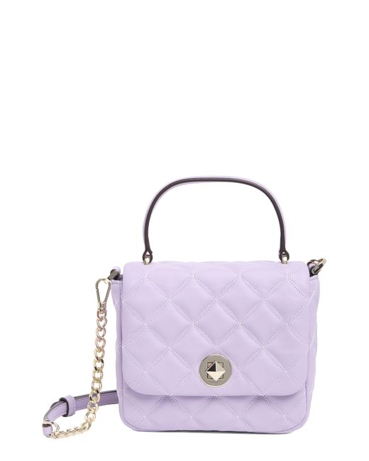 Kate Spade Purple Natalia Quilted Square Crossbody Bag