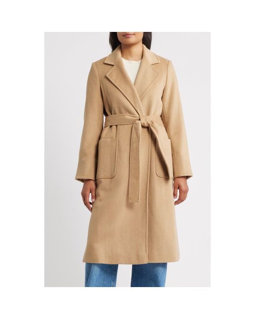 Sam Edelman Natural Longline Wrap Coat