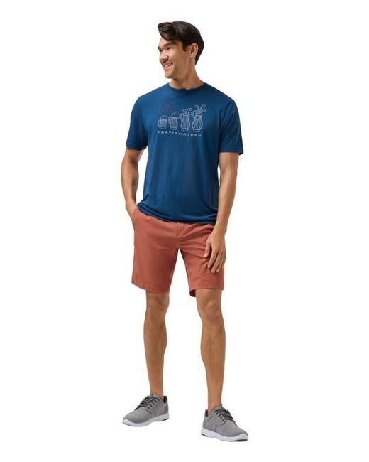Travis Mathew Blue Step Dance Ripstop Shorts for men
