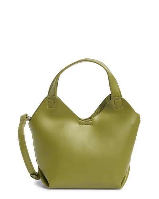 Madden Girl Green Faux Leather Mini Shopper Tote