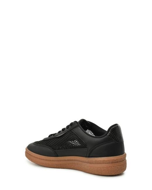 Nicole Miller Black Low Top Mesh Sneaker
