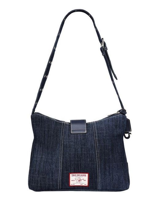 True Religion Blue Horseshoe Shoulder Bag