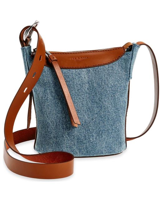 Rag & Bone Blue Mini Belize Bucket Bag