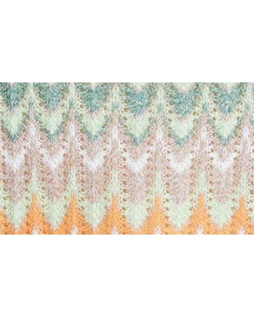 Misook Gray Pointelle Zigzag Knit Tunic