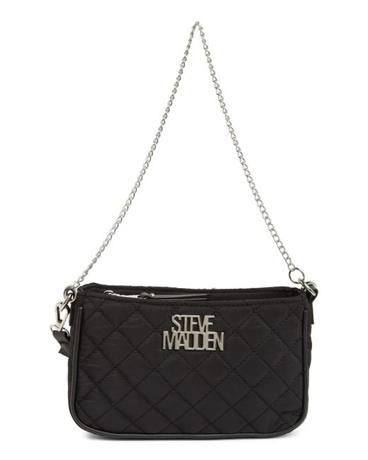 Steve Madden Bfred Quilted Nylon Crossbody Bag in Black Lyst