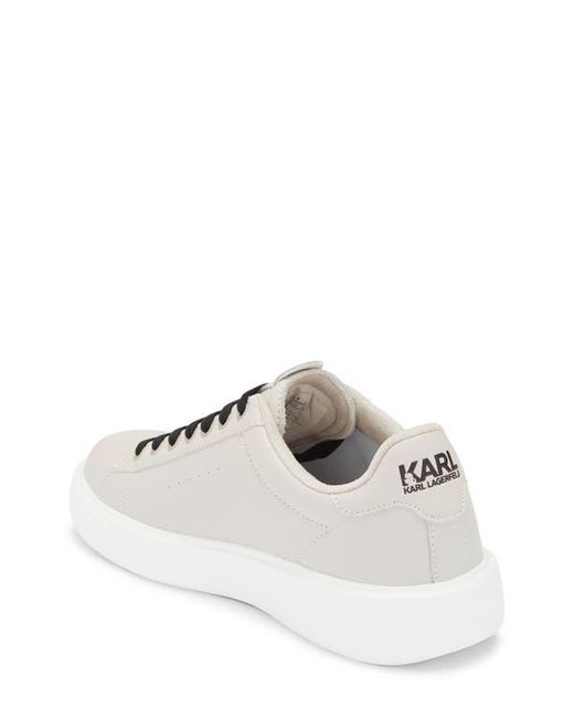 Karl Lagerfeld White Plain Toe Sneaker for men