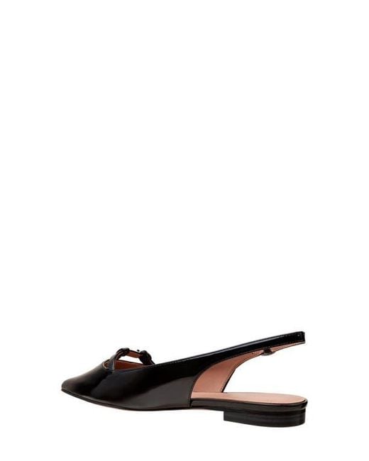 Linea Paolo Black Celina Pointed Toe Slingback Flat