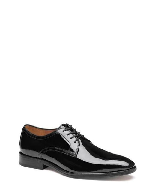 Johnston & Murphy Black Sullivan Plain Toe Derby for men