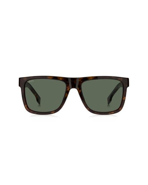 Boss Green 55Mm Rectangular Sunglasses for men