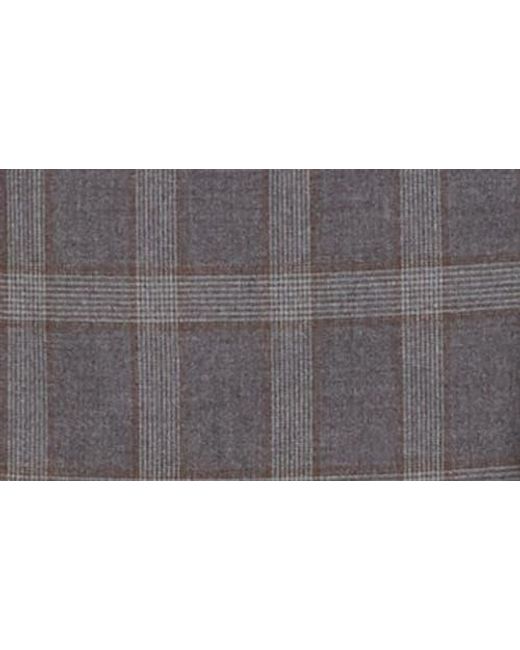 English Laundry Gray Trim Fit Plaid Two-Piece Suit for men