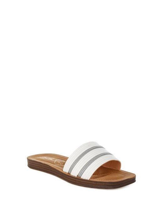 London Rag Slides LONDON RAG Zosaya Slide Sandal in White | Lyst