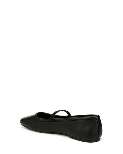 Franco Sarto Black Square-Toe Faux Leather Ballet Flats