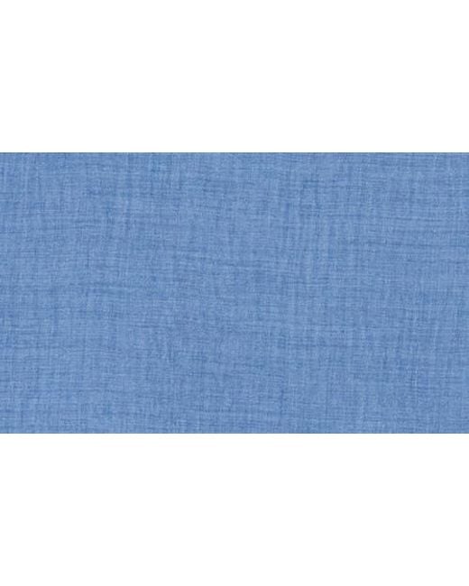 Max Studio Blue Textured Collared Shirt