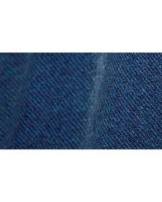 Bugatchi Blue Brushed Cotton Blend Quarter Zip Pullover for men