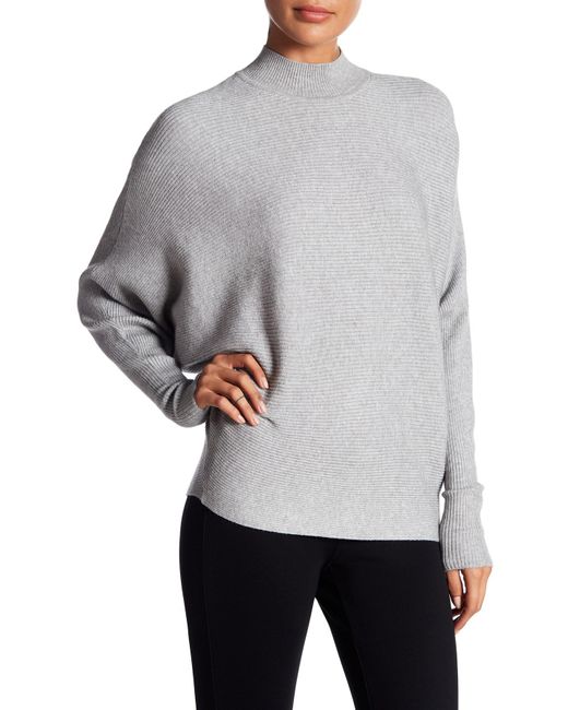 Philosophy Apparel Dolman Sleeve Mock Neck Sweater in Gray | Lyst