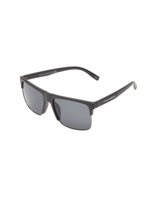Vince Camuto Black Square Half Frame Sunglasses for men