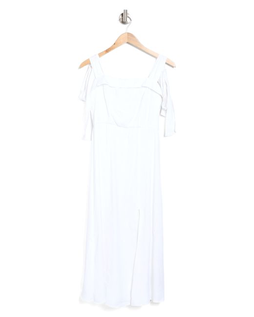 ROW A White Tie Strap Midi Dress