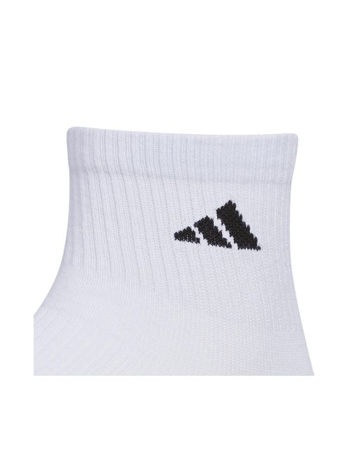 Adidas White 6-pack Superlite Quarter Socks for men