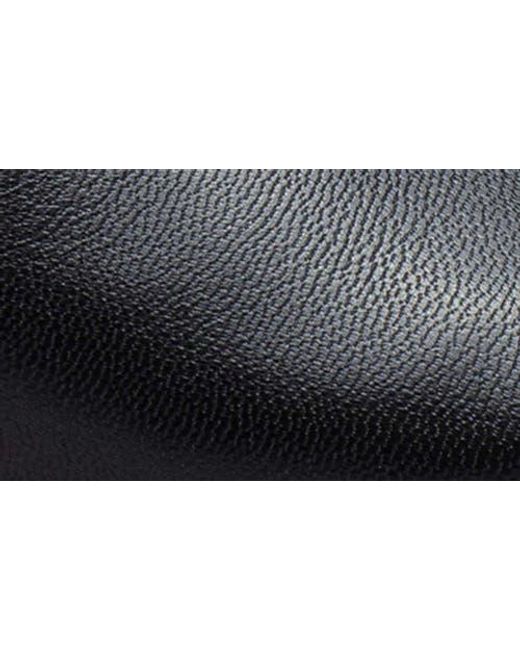 Linea Paolo Black Leather Pointed-Toe Knee-High Buckle Boots