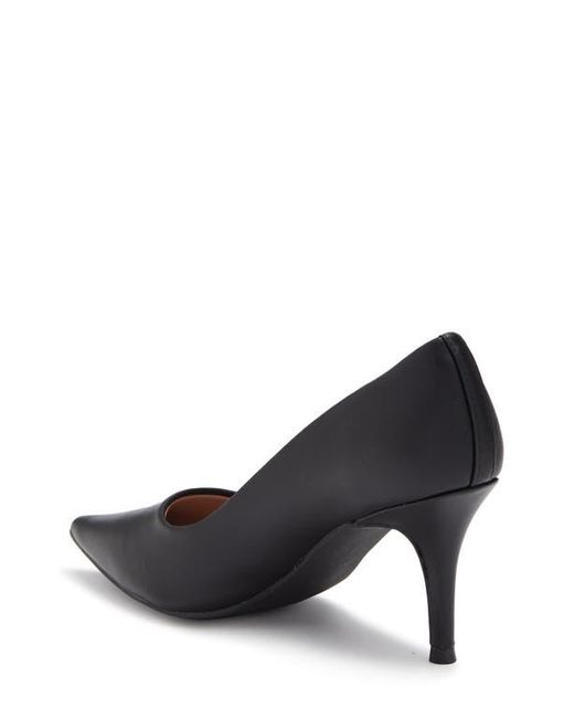 Linea Paolo Black Pointed Toe Leather Pumps