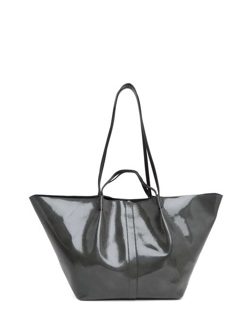 AllSaints Black Hannah E/w Leather Tote Bag