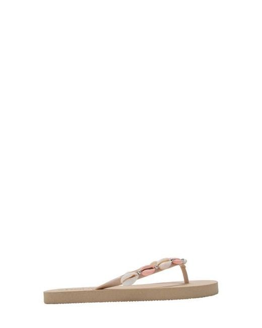 Bebe Natural Seashell Flip Flop