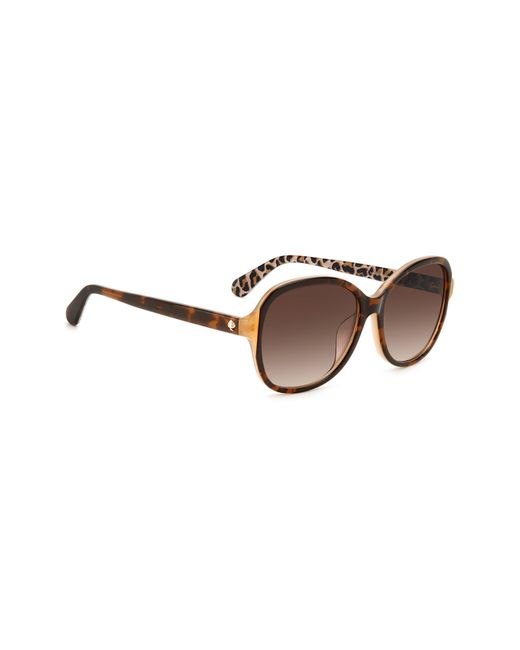 Kate Spade Brown 59mm Tamera Round Sunglasses