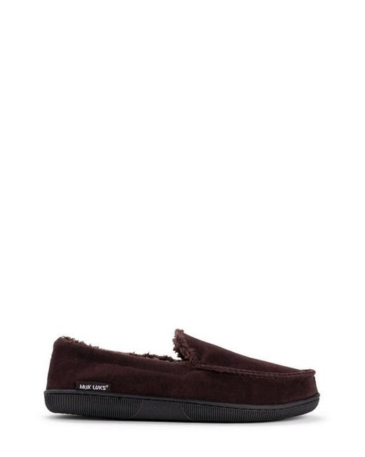 Muk Luks Brown Faux Shearling Lined Slipper for men