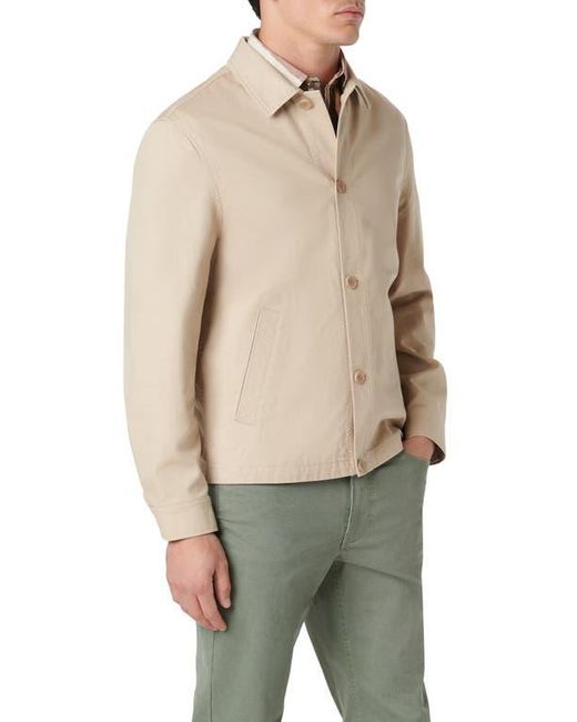 Bugatchi Natural Button-Up Twill Jacket for men