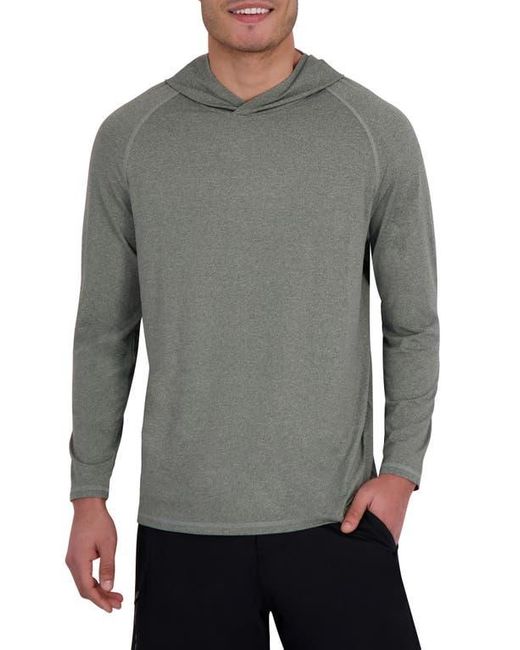 Spyder Gray Drop Needle Long Sleeve Hooded Rashguard for men