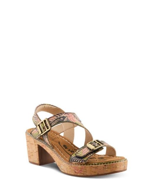 Spring Step Metallic Jess Platform Sandal