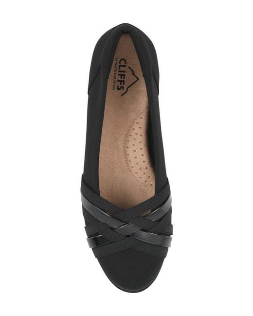 White Mountain Black Chic Flat