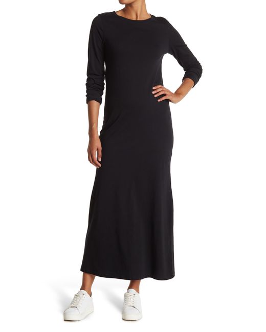 Melrose and Market Black Long Sleeve Knit Maxi Dress