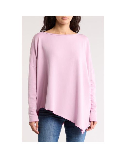 Go Couture Pink Asymmetric Hem Sweater