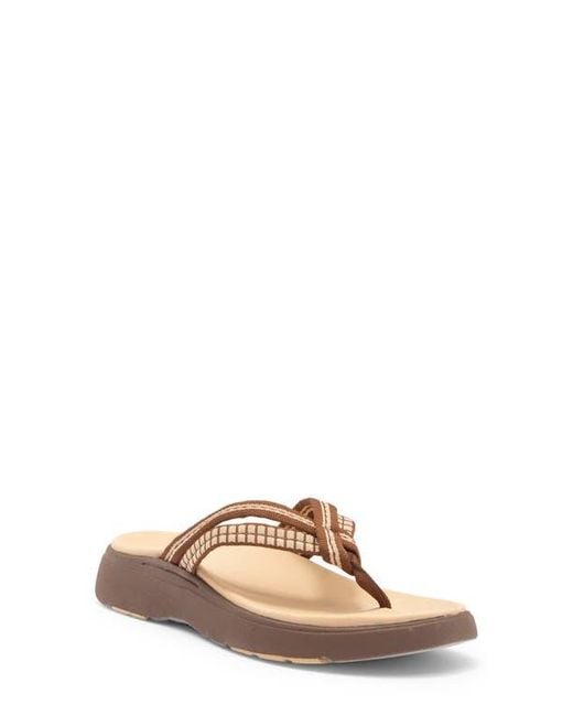 Mykos Brown Nami Platform Flip Flop