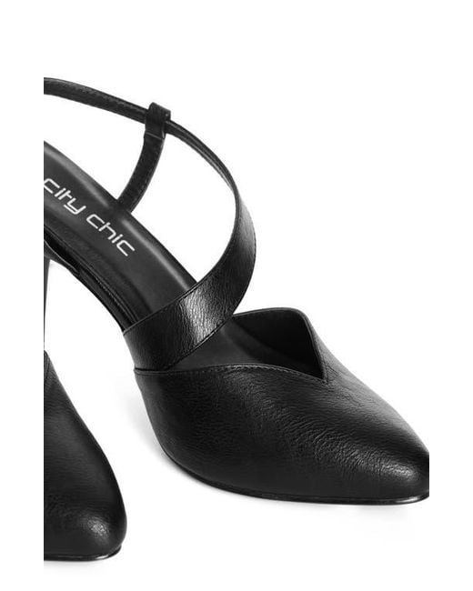 City Chic Black Helen Slingback Pump