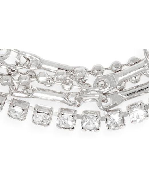 Nordstrom Rack White Multirow Chain Bracelet