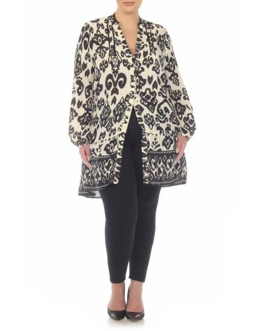 Boho Me Black Button Front Tunic