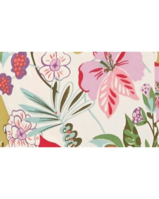 London Times Multicolor Floral Print Mock Neck Sleeveless Jumpsuit