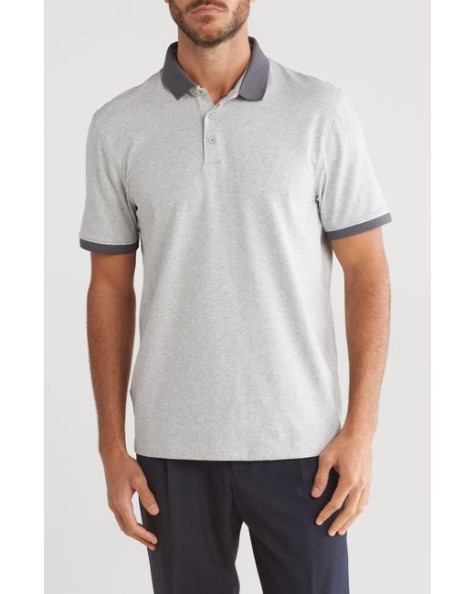 Kenneth Cole Gray Stretch Cotton Polo for men