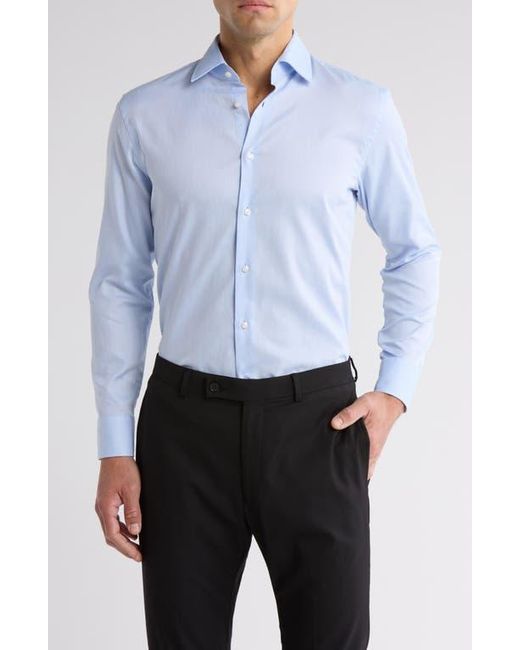 Boss Blue Kent Sharp Fit Cotton Dress Shirt for men