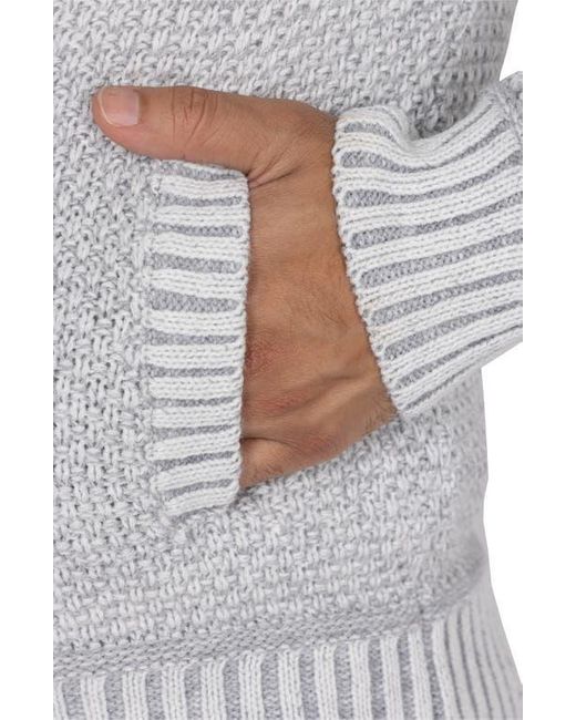 Xray Jeans Gray Hooded Mock Neck Sweater Jacket for men