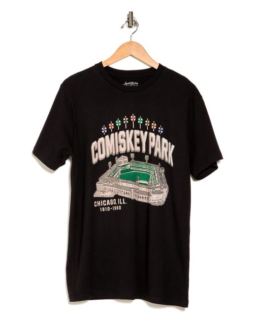 American Needle Black Comiskey Cotton Graphic T-shirt for men
