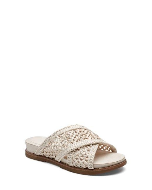 Rockport White Zora Woven Strap Slide Sandal
