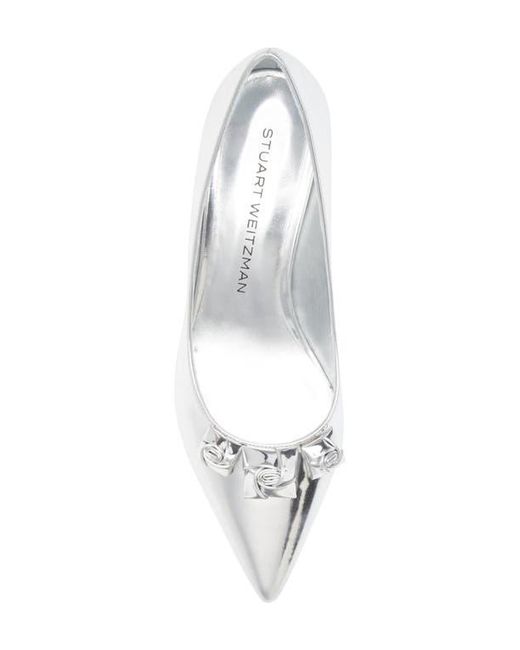 Stuart Weitzman White Rosie 50 Pump