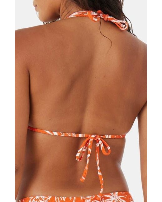 Roxy Orange Vacay Vibes Double Strap Triangle Bikini Top